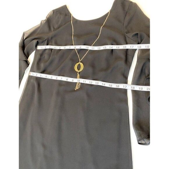 Thalia Sodi Shift Dress Small Black Bell-Sleeves‎ - Picture 4 of 11